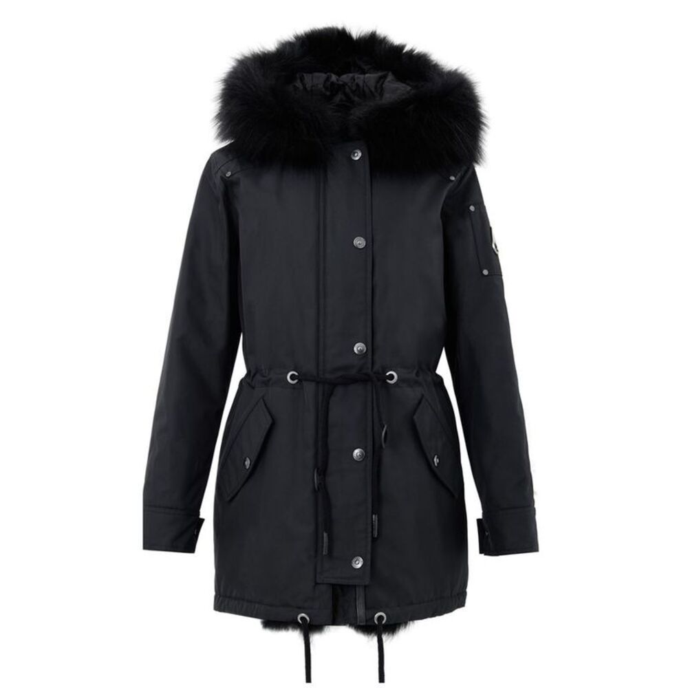 Moose Knuckles Black Cotton Women's Parka